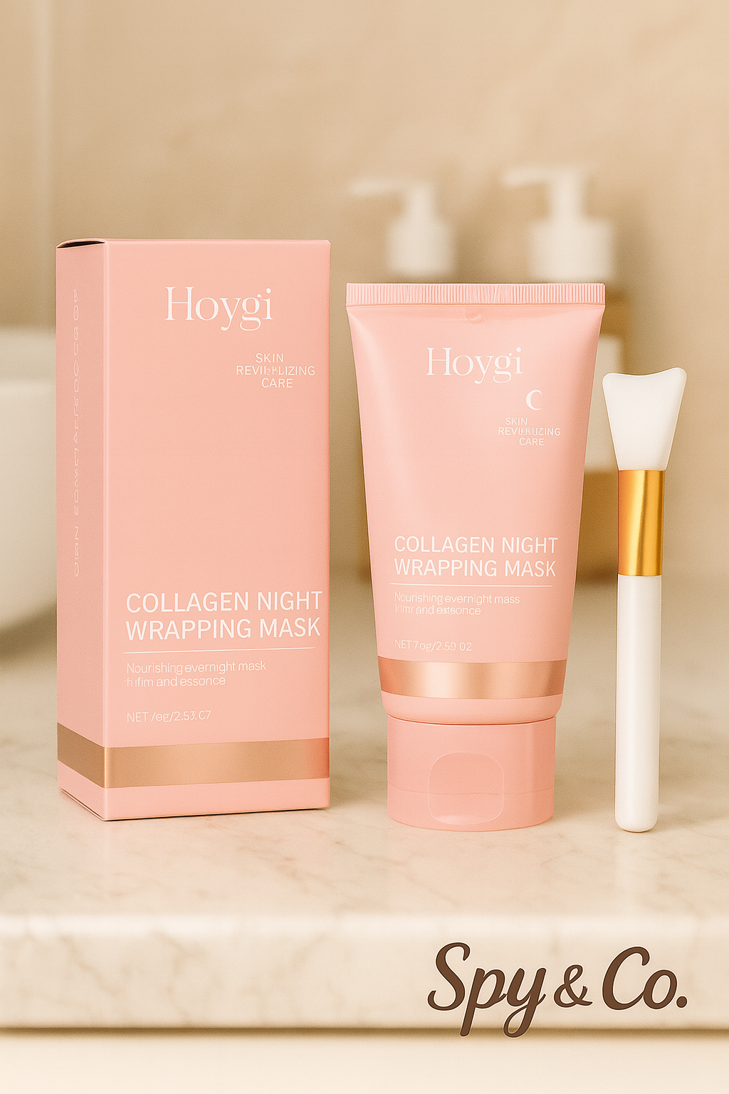 hoygi collagen night wrapping mask and applicatator