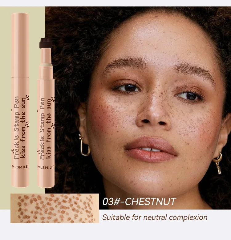 Makeup product with a model wearing it, suitable for neutral complexion